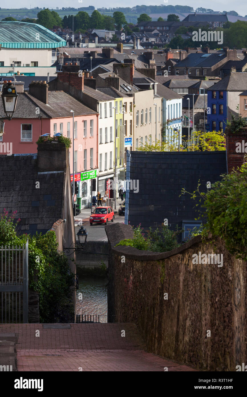 Ireland, County Cork, Cork City, elevated city view from St. Patrick's