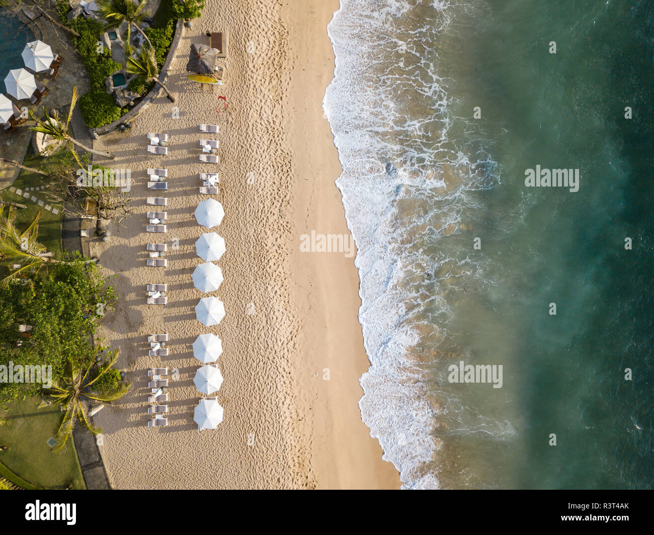 Indonesia, Bali, Nusa Dua, Aerial view of Nikko beach Stock Photo