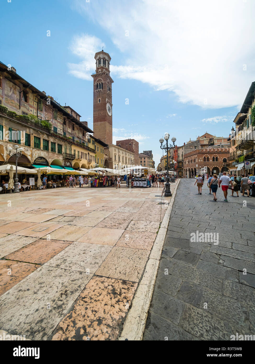 Italy, Verona, Piazza delle Erbe Stock Photo