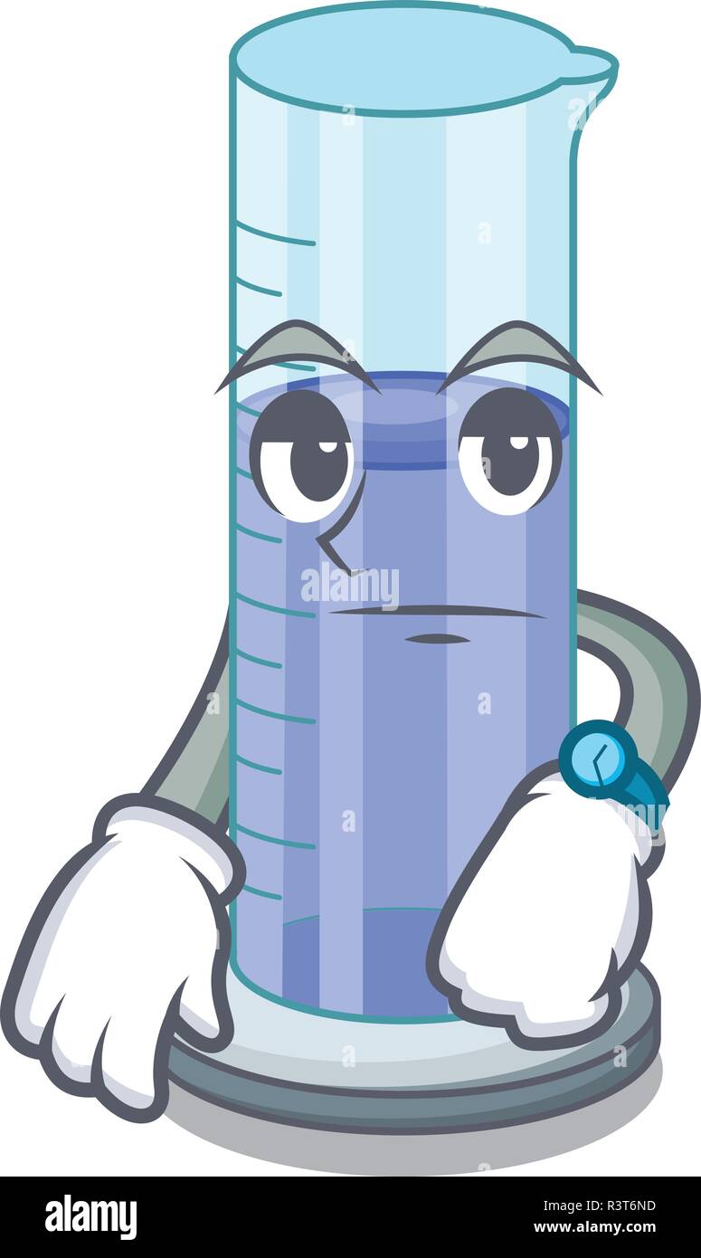 Waiting graduated cylinder on for cartoon trial Stock Vector Image & Art -  Alamy
