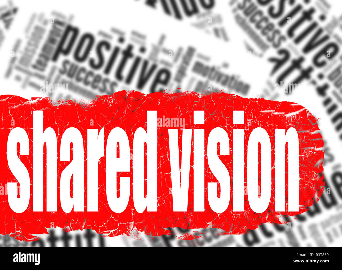 Word cloud shared vision Stock Photo