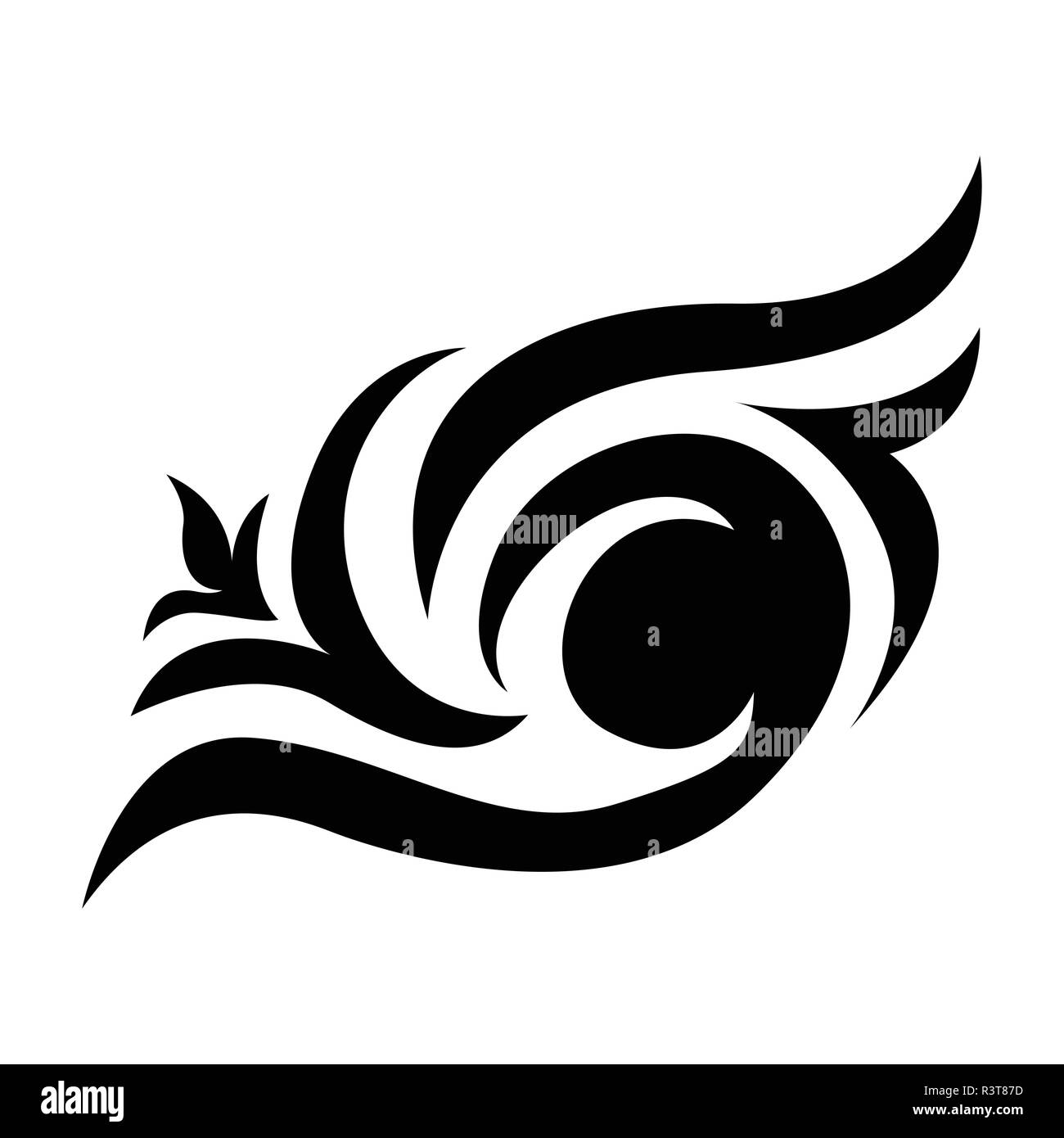 Abstract tribal vector design . black tribal vector isolated on white background. Tribal tattoo creative vector design Stock Vector