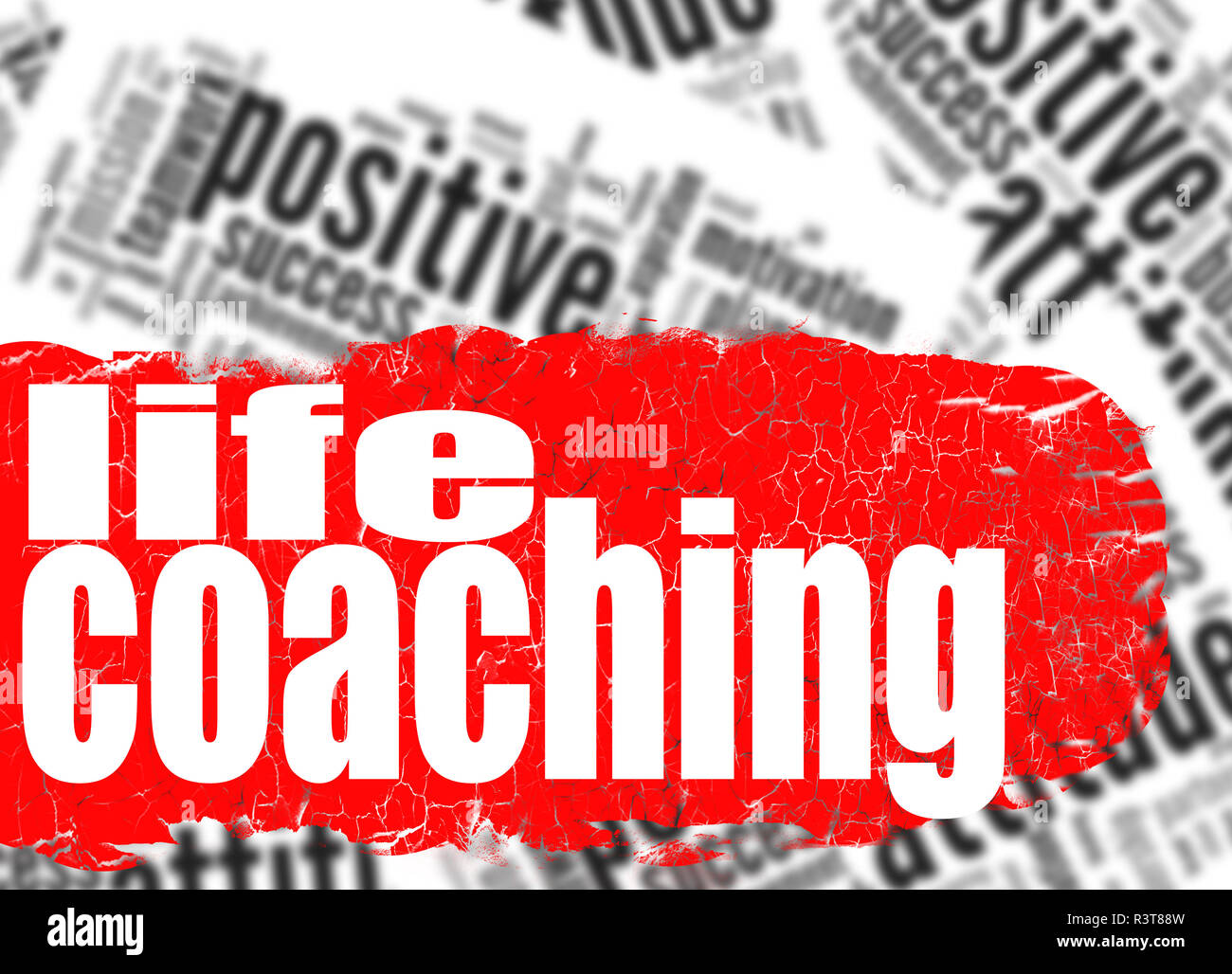 Word cloud life coaching Stock Photo