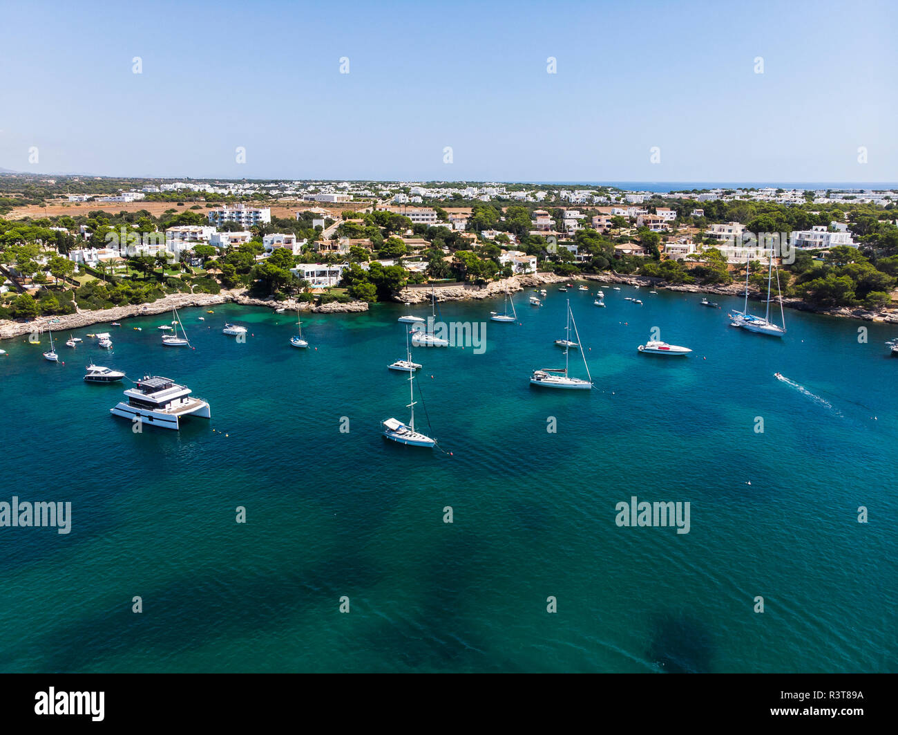 Spain, Balearic Islands, Mallorca, Region Cala d'Or, Coast of Porto ...