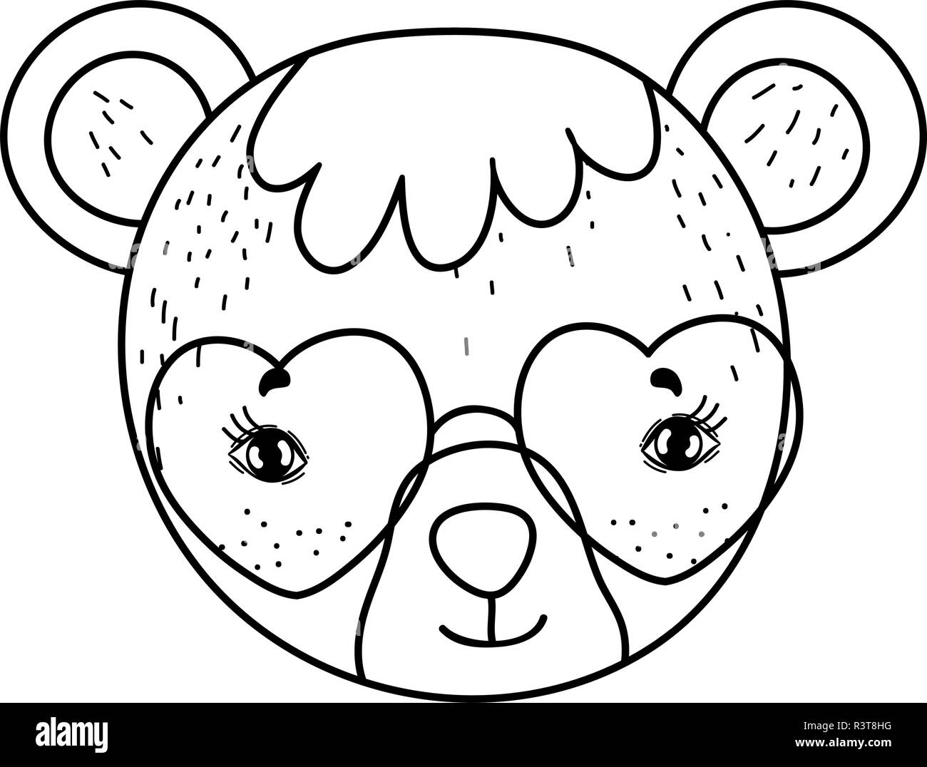 Download Cartoon Teddy Bear Love Heart Black and White Stock Photos ...