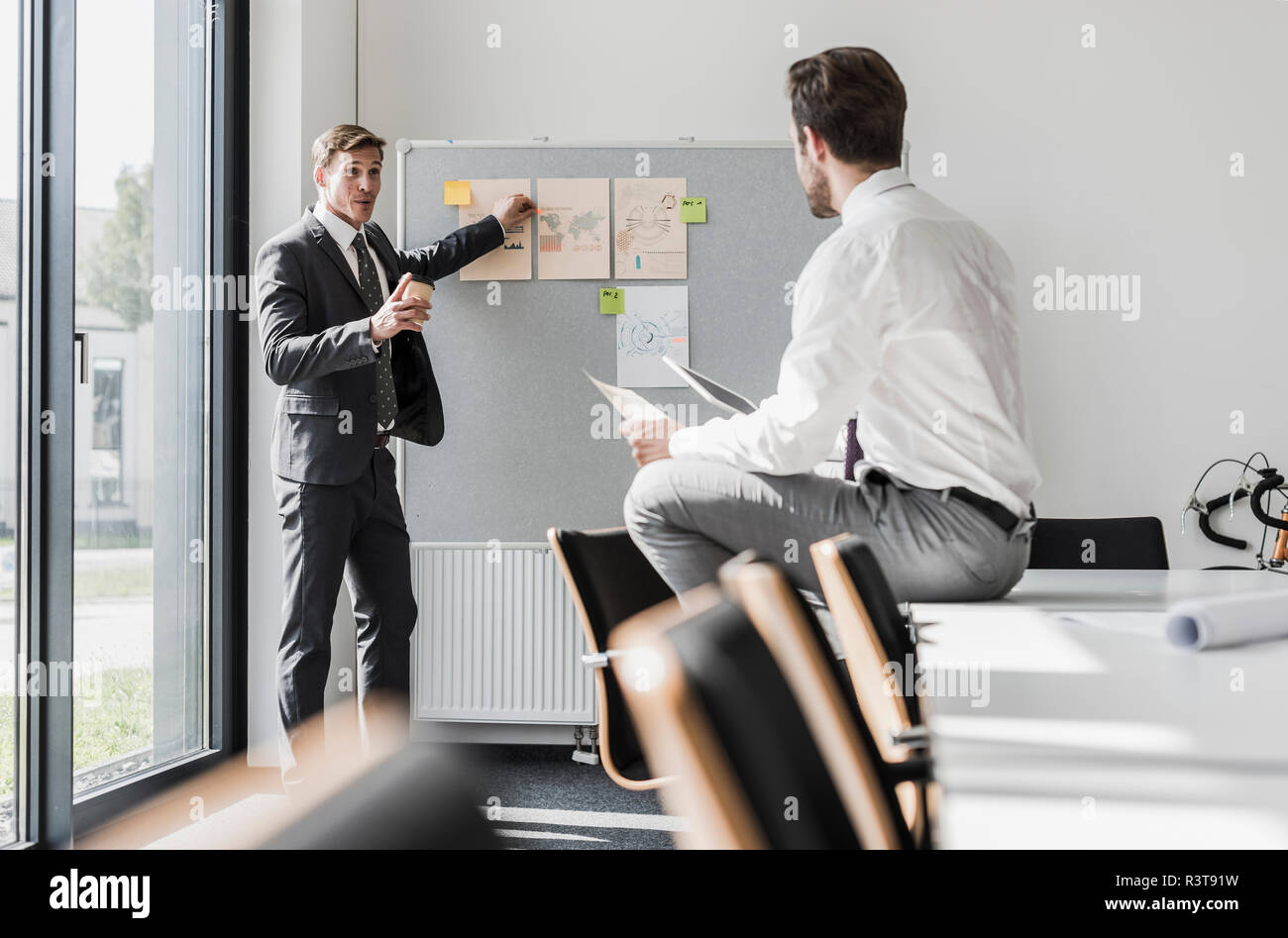 Two colleagues working office hi res stock photography and images alamy
