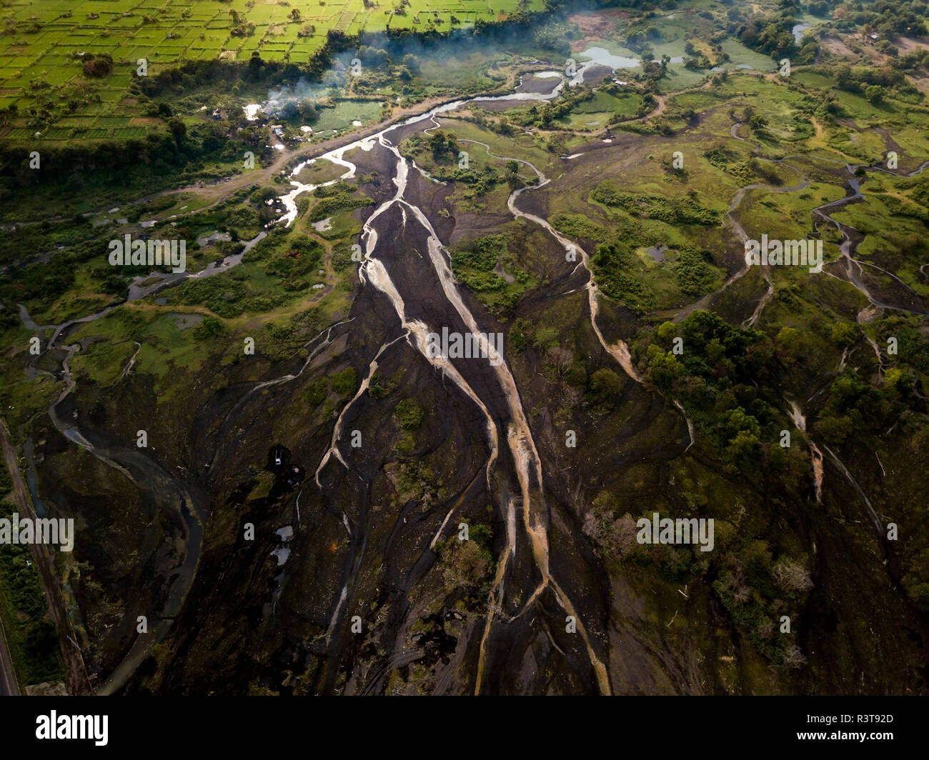 Indonesia, Bali, Aerial view of river Stock Photo