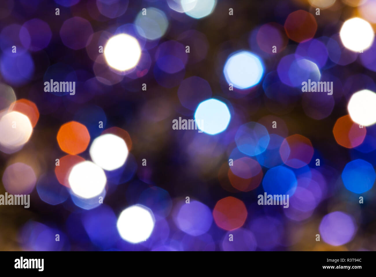 dark blue and violet twinkling Christmas lights Stock Photo Alamy