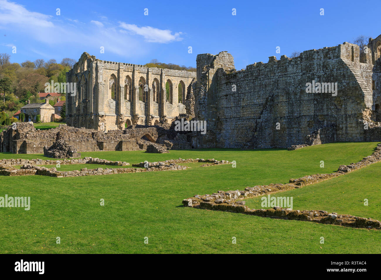 England, North Yorkshire, Rievaulx. 13th c. Cistercian ruins of