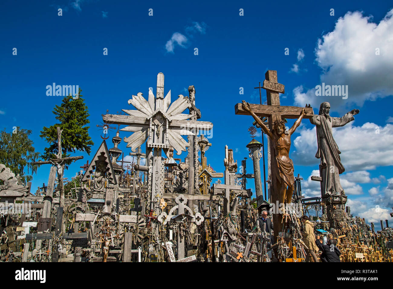 Lithuania, Lietuva, near Siauliai. Hill of Crosses, site for Catholic and Christian pilgrimage Stock Photo