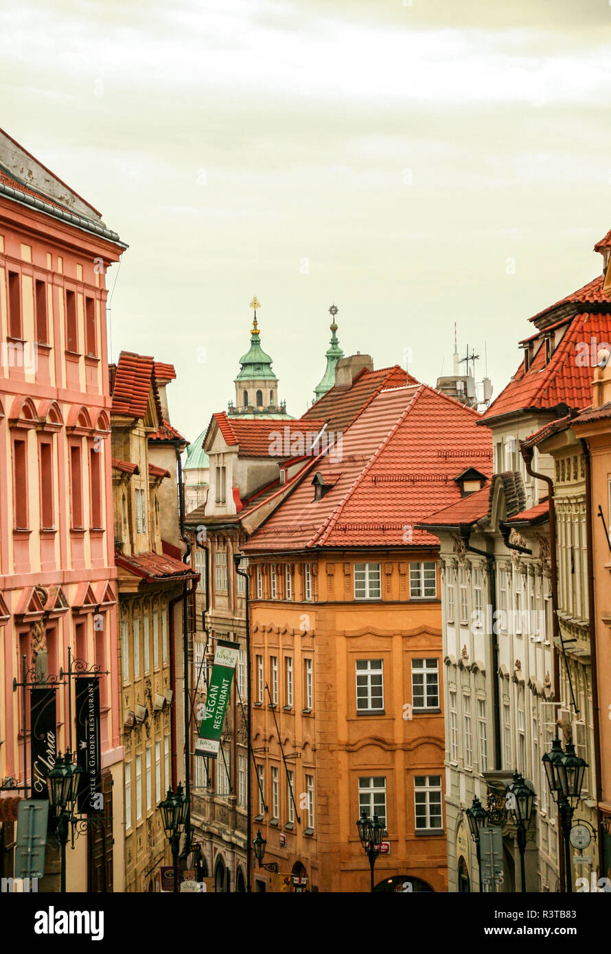 Nerudova street, one of the oldest and most beautiful street in Prague