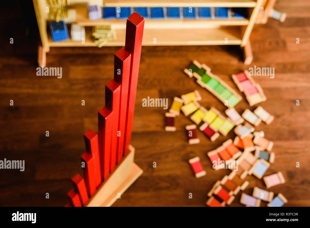 Material for montessori style schools of colors and mathematics Stock ...