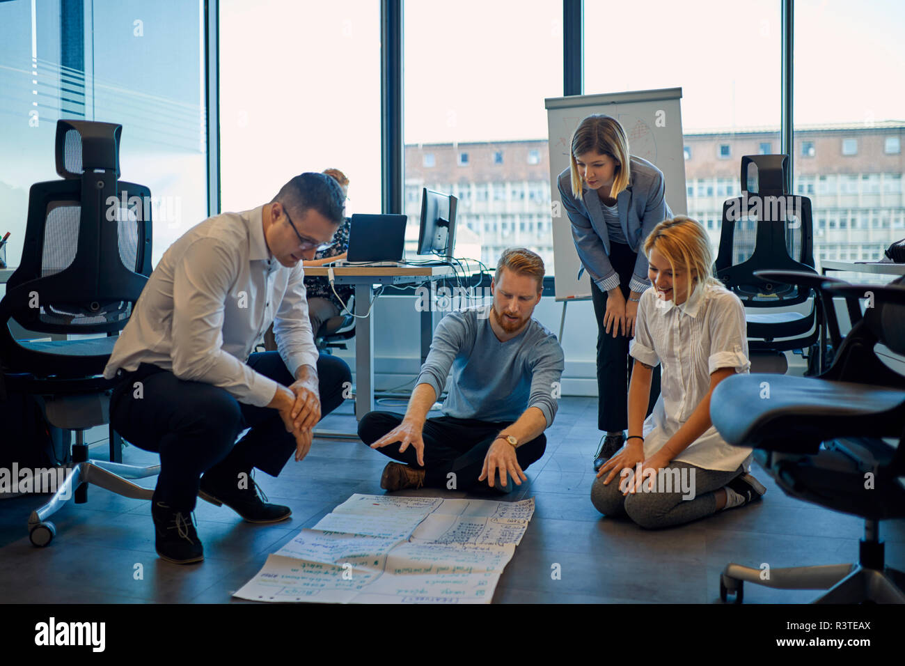Business team brainstorming in office Stock Photo