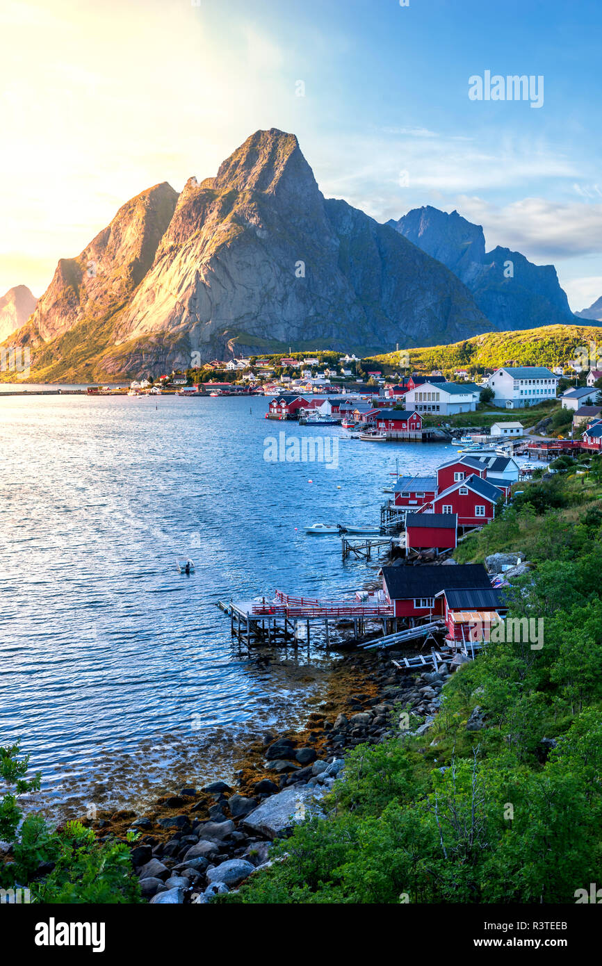Norway, Lofoten Islands, Moskenesoy, Reine Stock Photo