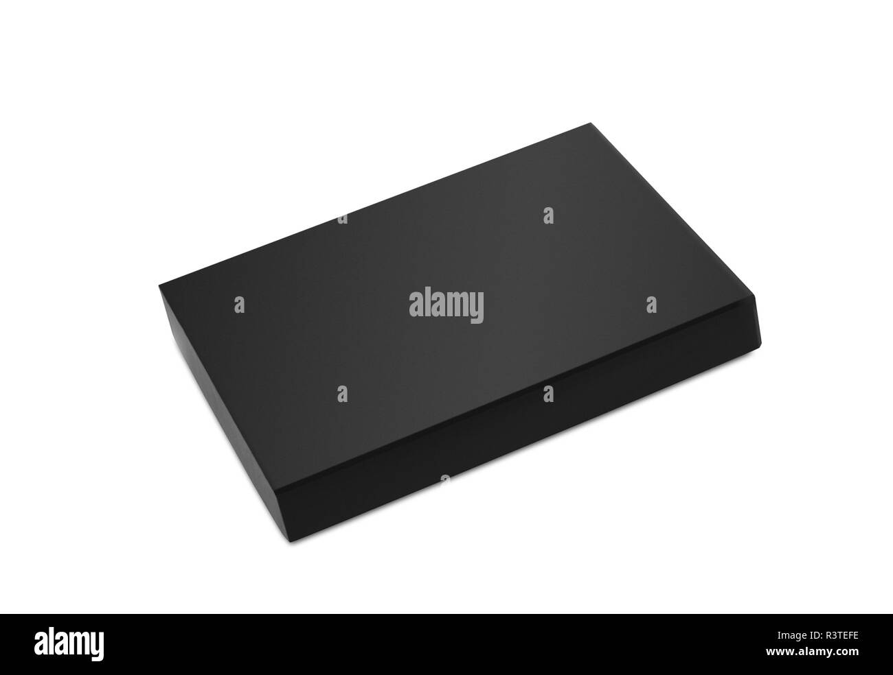 Black giftbox isolated on white background Stock Photo