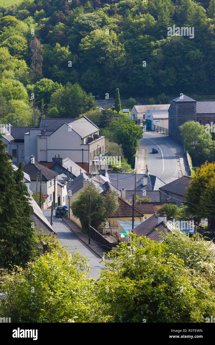Ireland, County Wicklow, Rathdrum, elevated town view Stock Photo