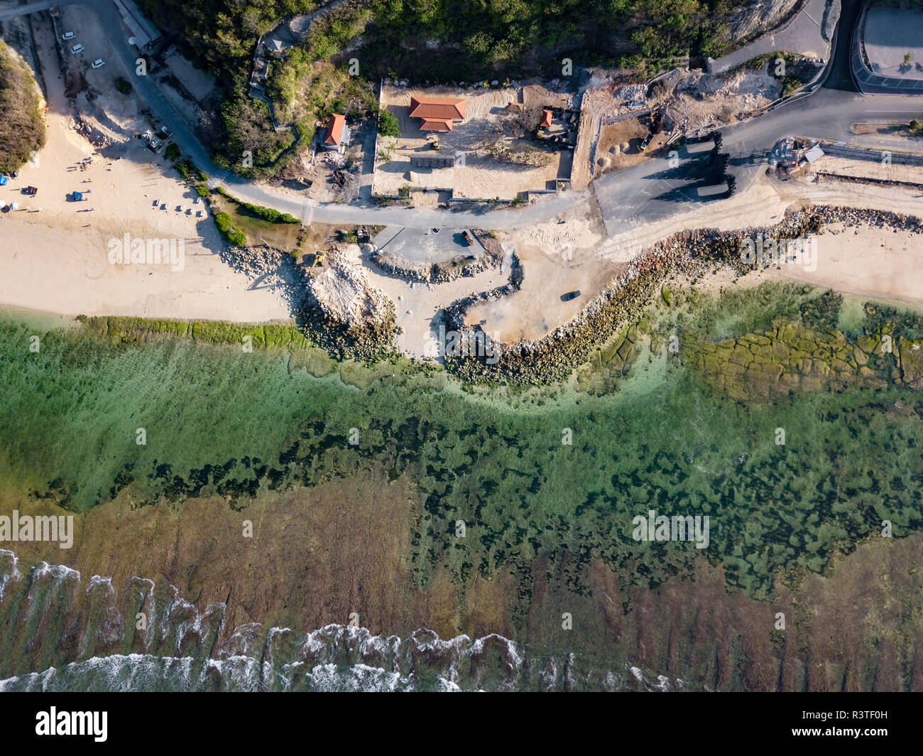 Indonesia, Bali, Aerial view of Melasti beach Stock Photo