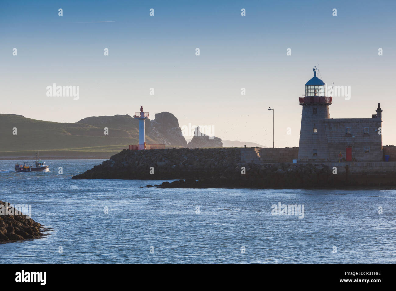 Ireland, County Fingal, Howth, Howth Harbor lighthouse Stock Photo - Alamy