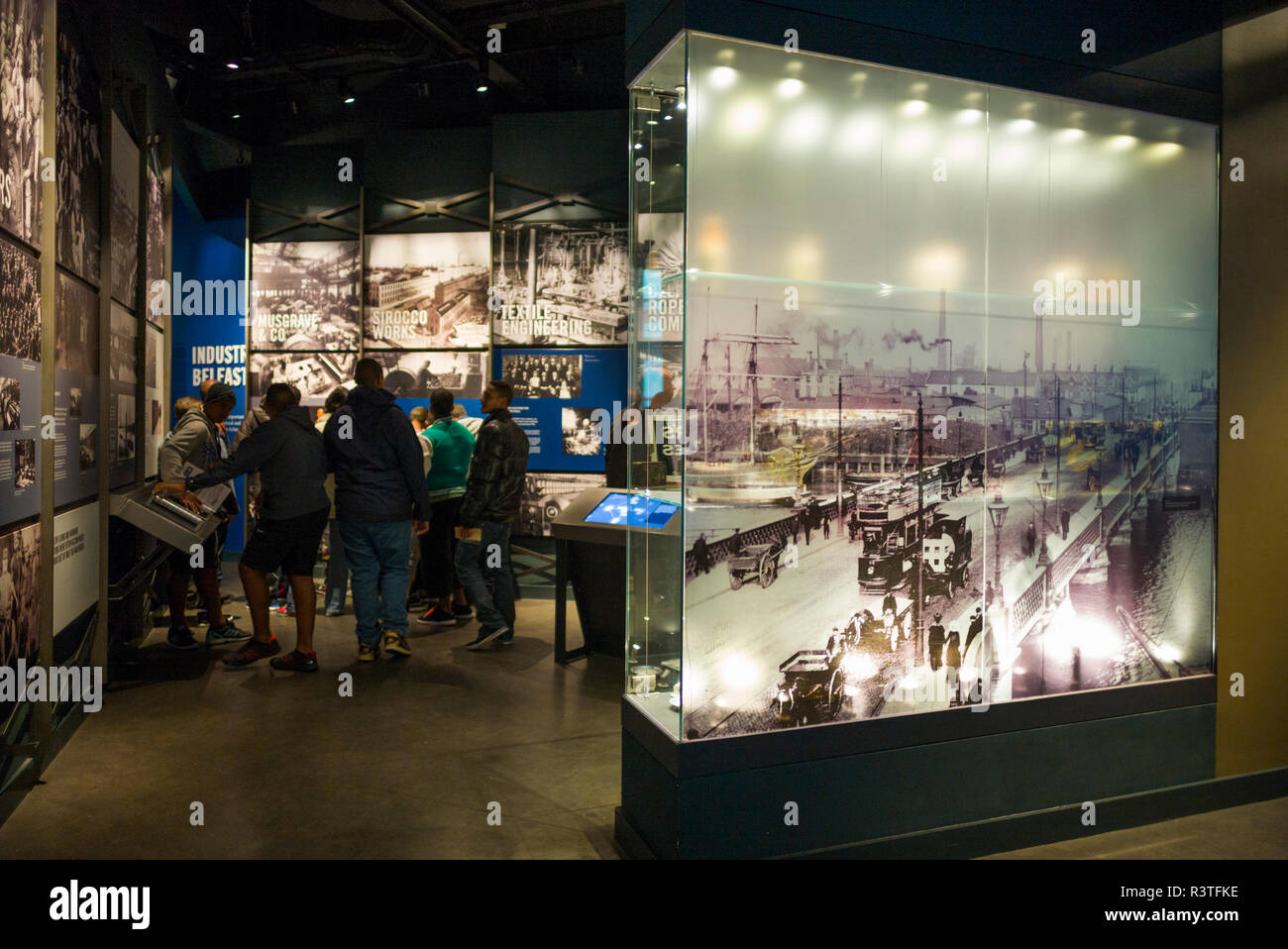 UK, Northern Ireland, Belfast Docklands, Interior of Titanic Belfast Museum Stock Photo