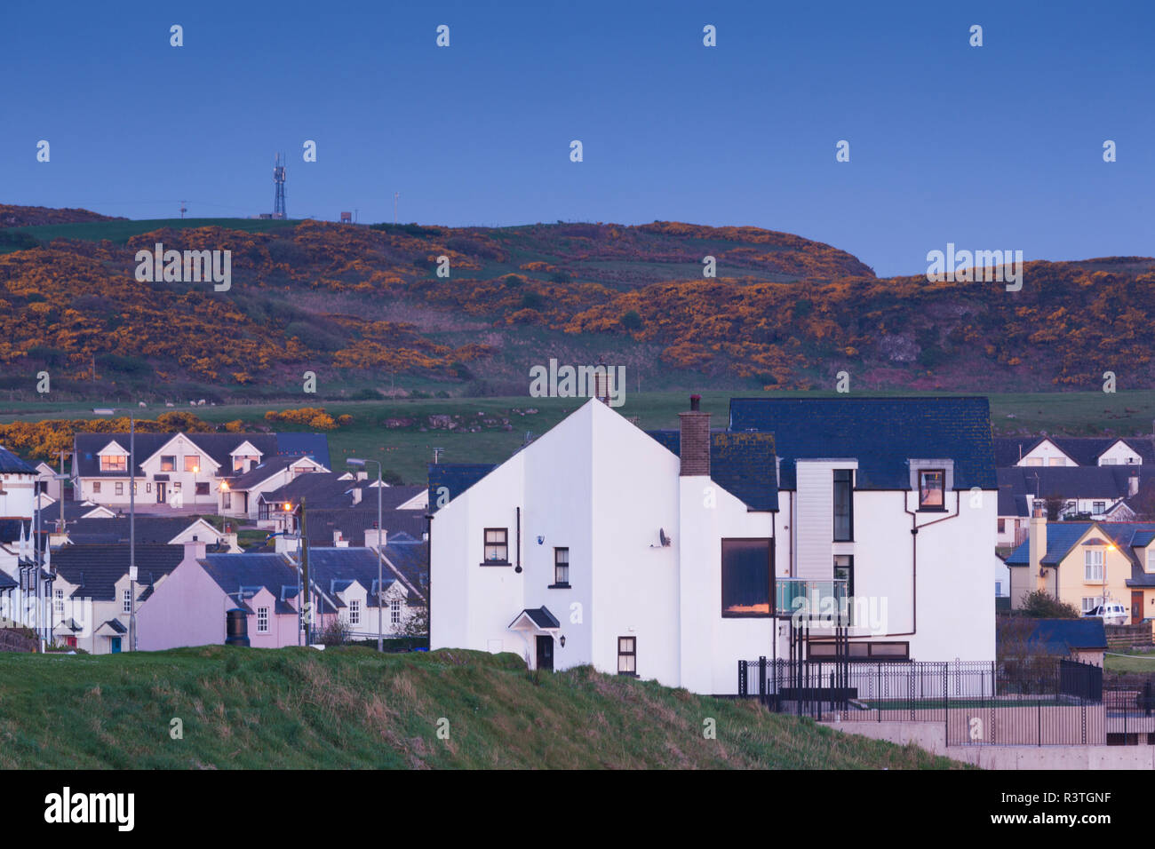 UK, Northern Ireland, County Antrim, Portballintrae, port view at dawn Stock Photo