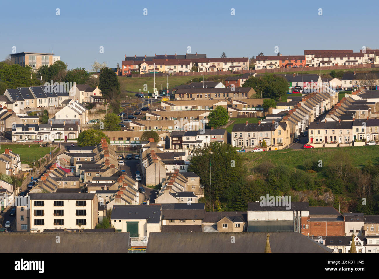 UK, Northern Ireland, County Londonderry, Derry, view of the Waterside area, Londonderry west bank Stock Photo