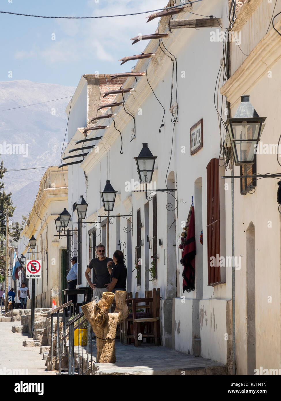 Small town of Cachi in the Valles Calchaquies region, Salta Province. South America, Argentina (Editorial Use Only) Stock Photo