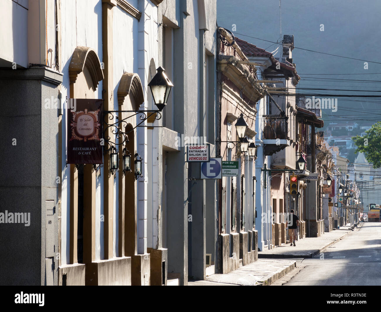 Streets in the town center. Town of Salta, located in the foothills of the Andes. South America, Argentina (Editorial Use Only) Stock Photo