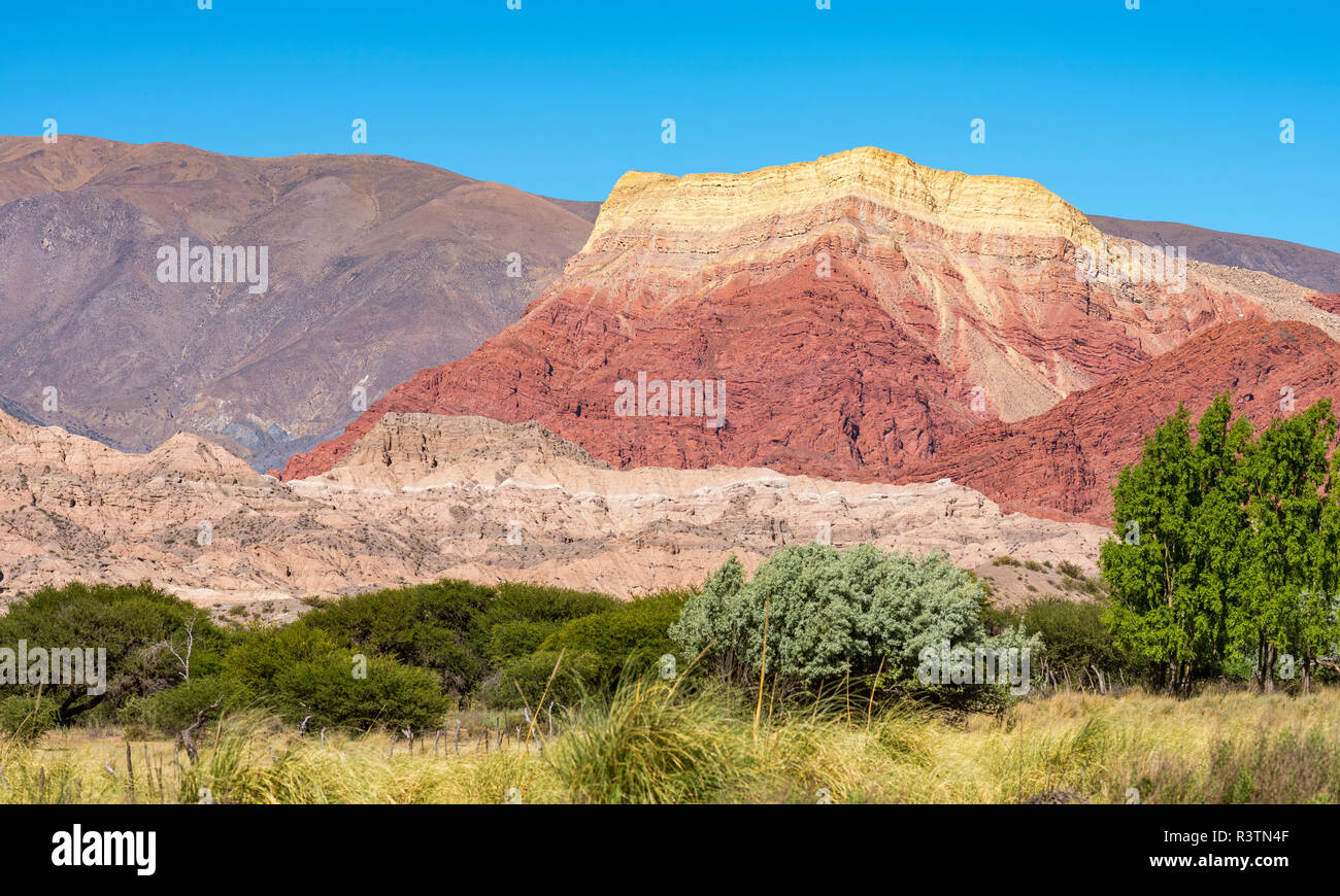 Canyon Quebrada de Humahuaca, a UNESCO World Heritage Site. South ...