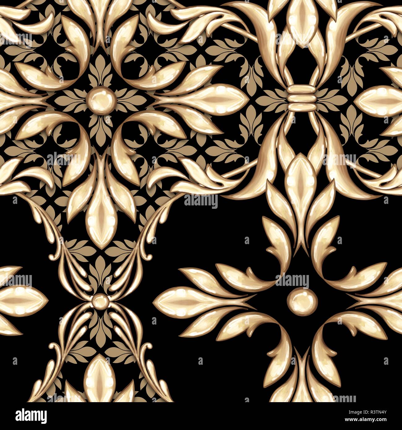 Seamless baroque pattern10 Stock Photo