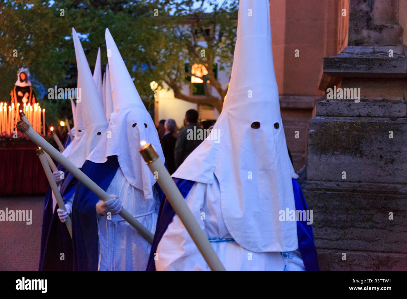 Spain, Balearic Islands, Mallorca, Esporles. Semana Santa (Holy Week), Easter procession. (Editorial Use Only) Stock Photo