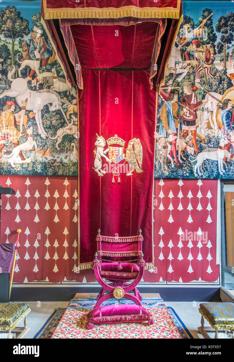 Uk Scotland Stirling Throne Room In Stirling Castle