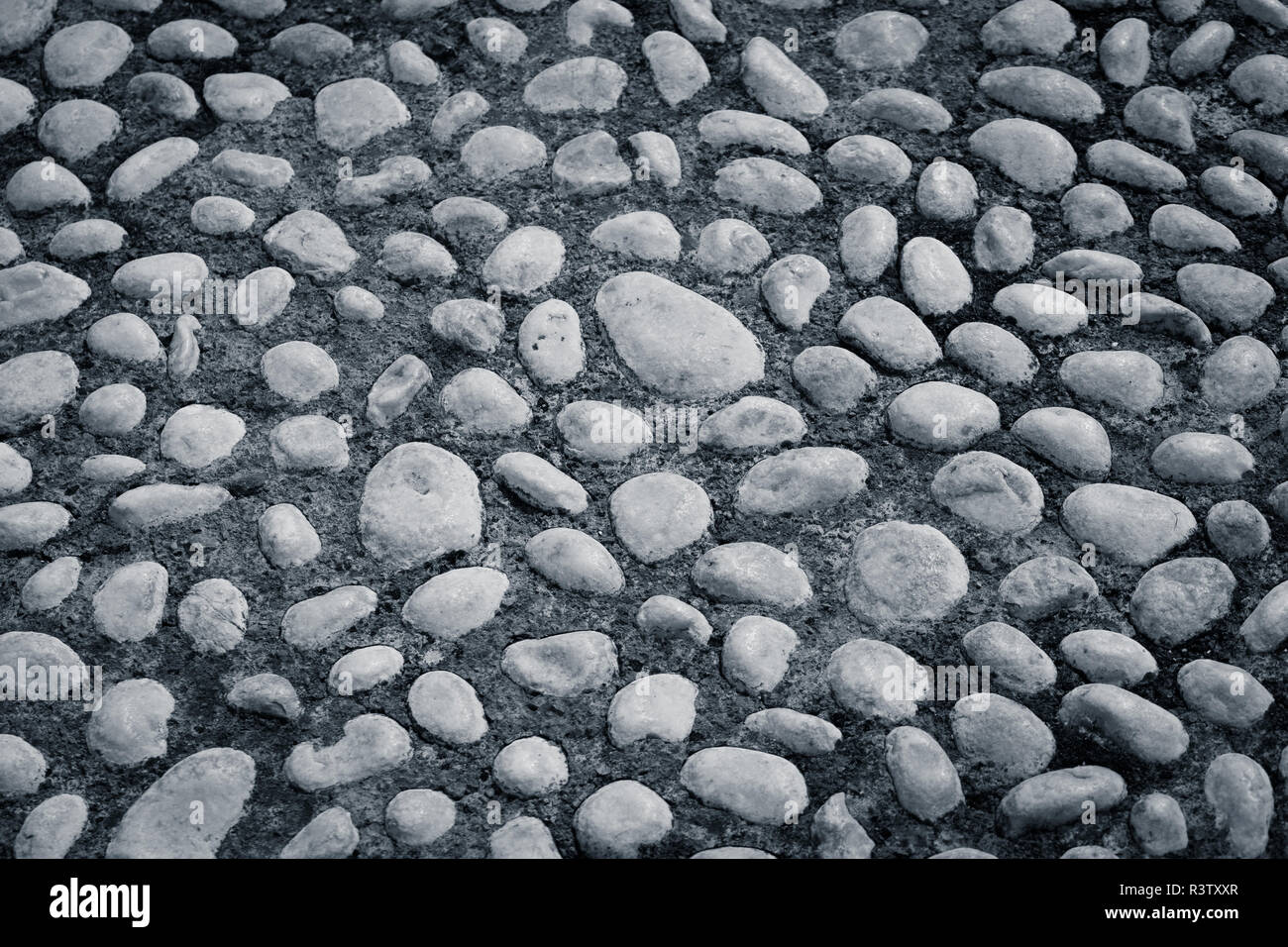 Floor walkway made of small pebbles Stock Photo Alamy