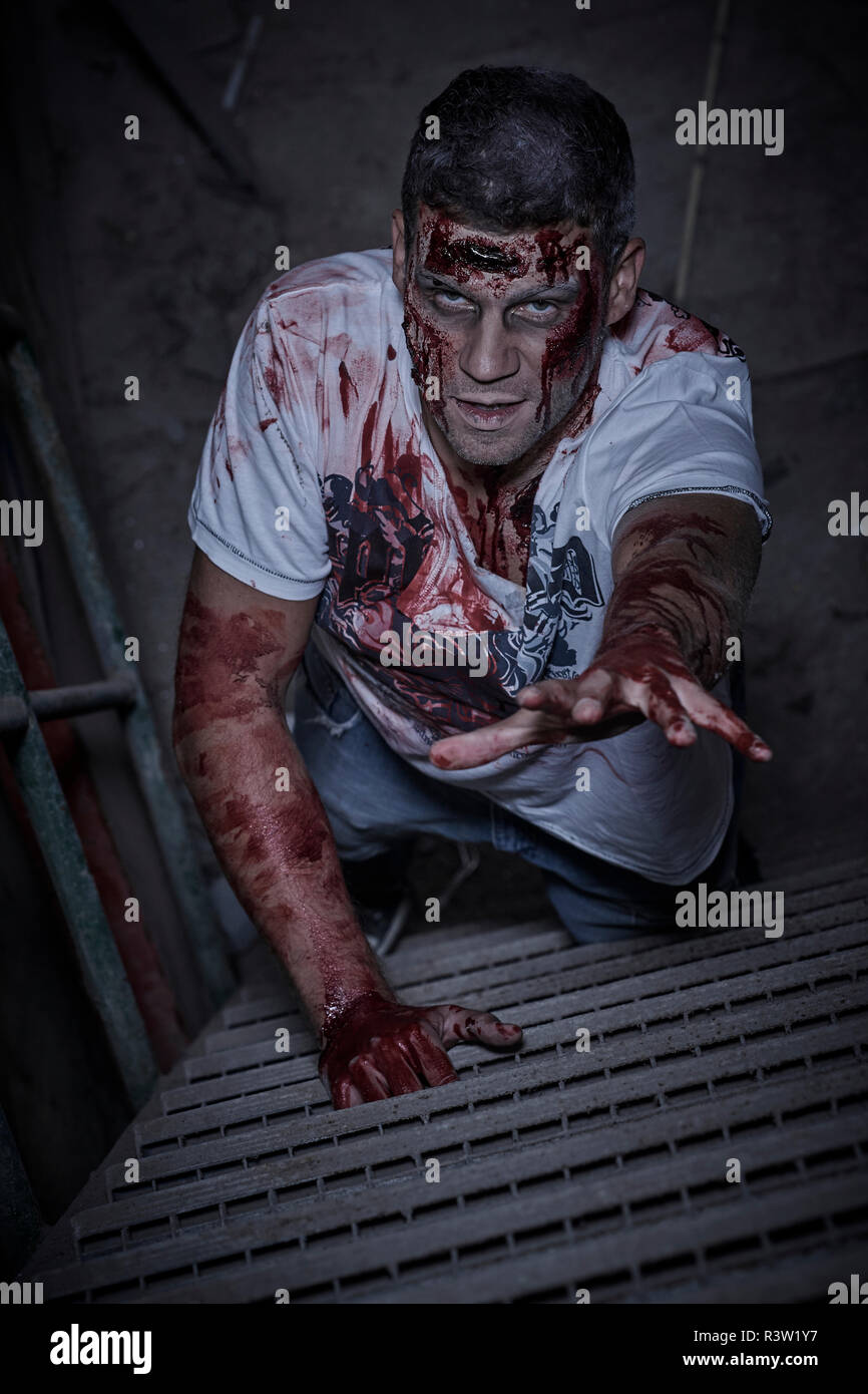 Zombie Mann Stock Photo