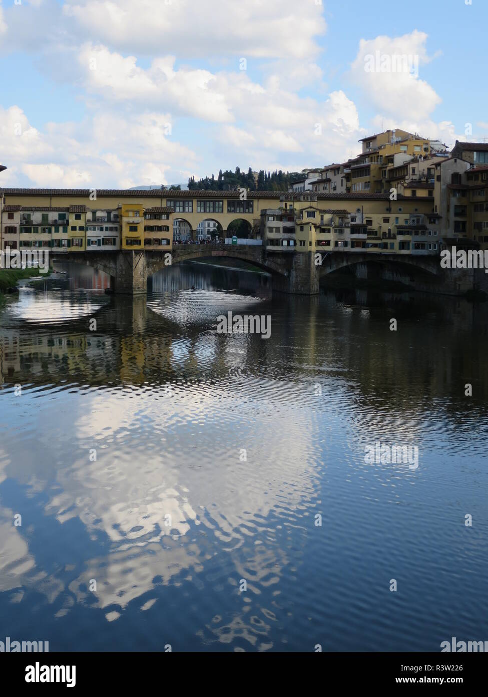 ponte vecchio,segmental arch bridge over the arno Stock Photo - Alamy