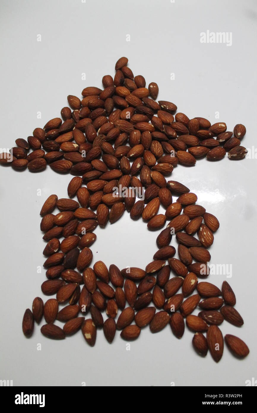 crust seeds of almond for lunch and decoration home on holiday Stock ...
