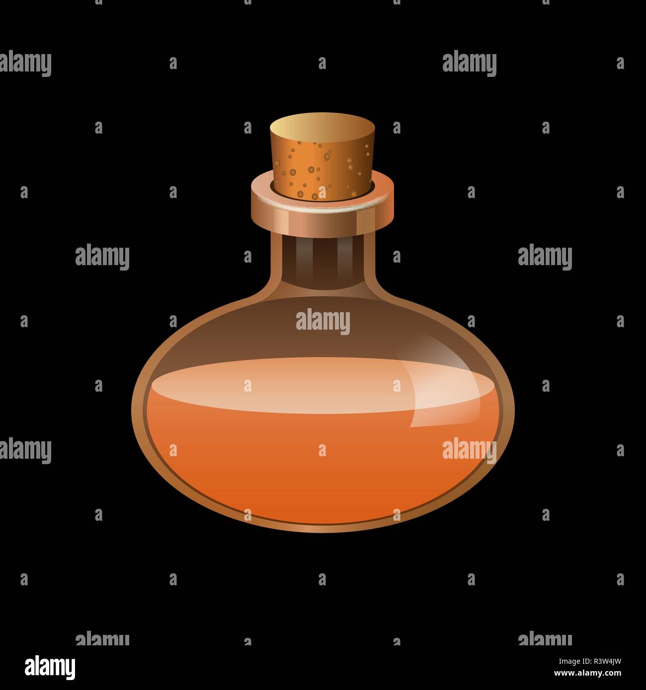 Glass bottle chemistry icon. Cartoon of glass bottle chemistry vector