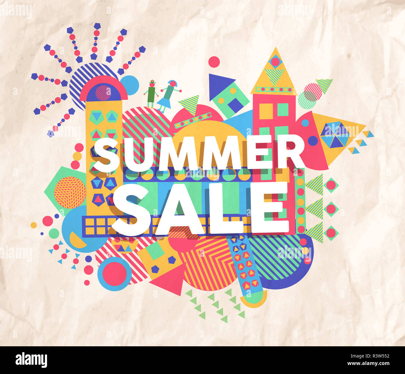 Summer sale quote poster design Stock Photo Alamy