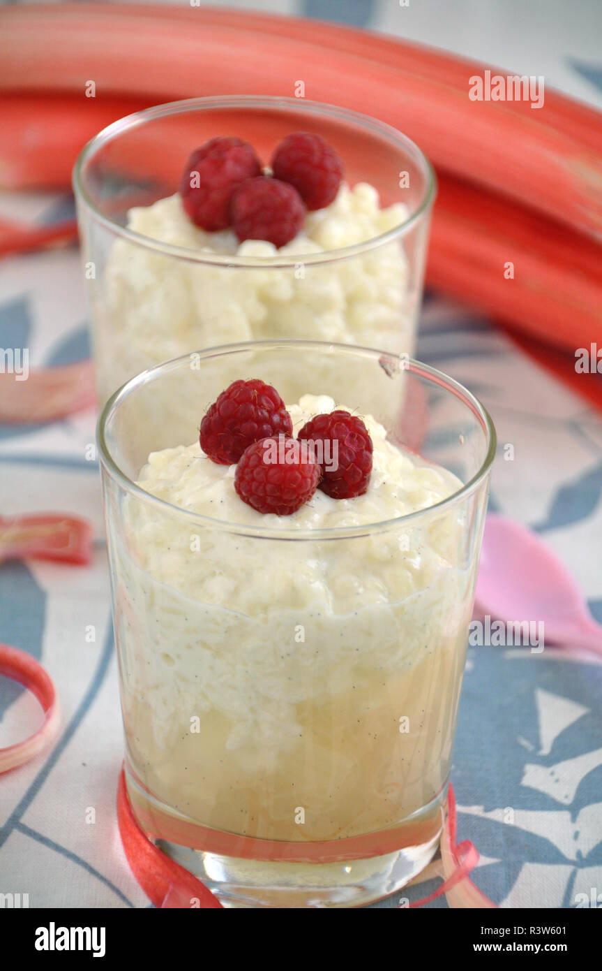 Milk Rice Pudding Stock Photo - Alamy