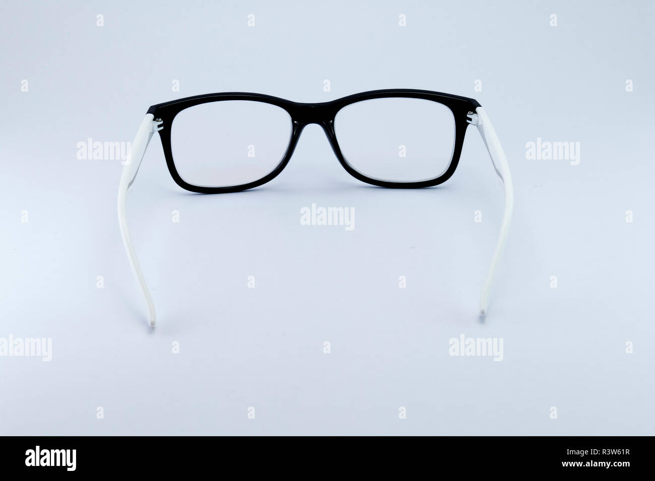Black glasses to improve eyesight isolated on white background Stock ...