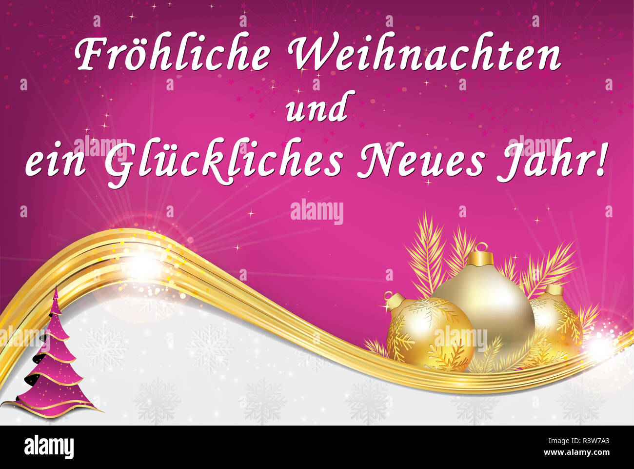 Merry Christmas And Happy New Year Greetings In German - Germany Wallpaper