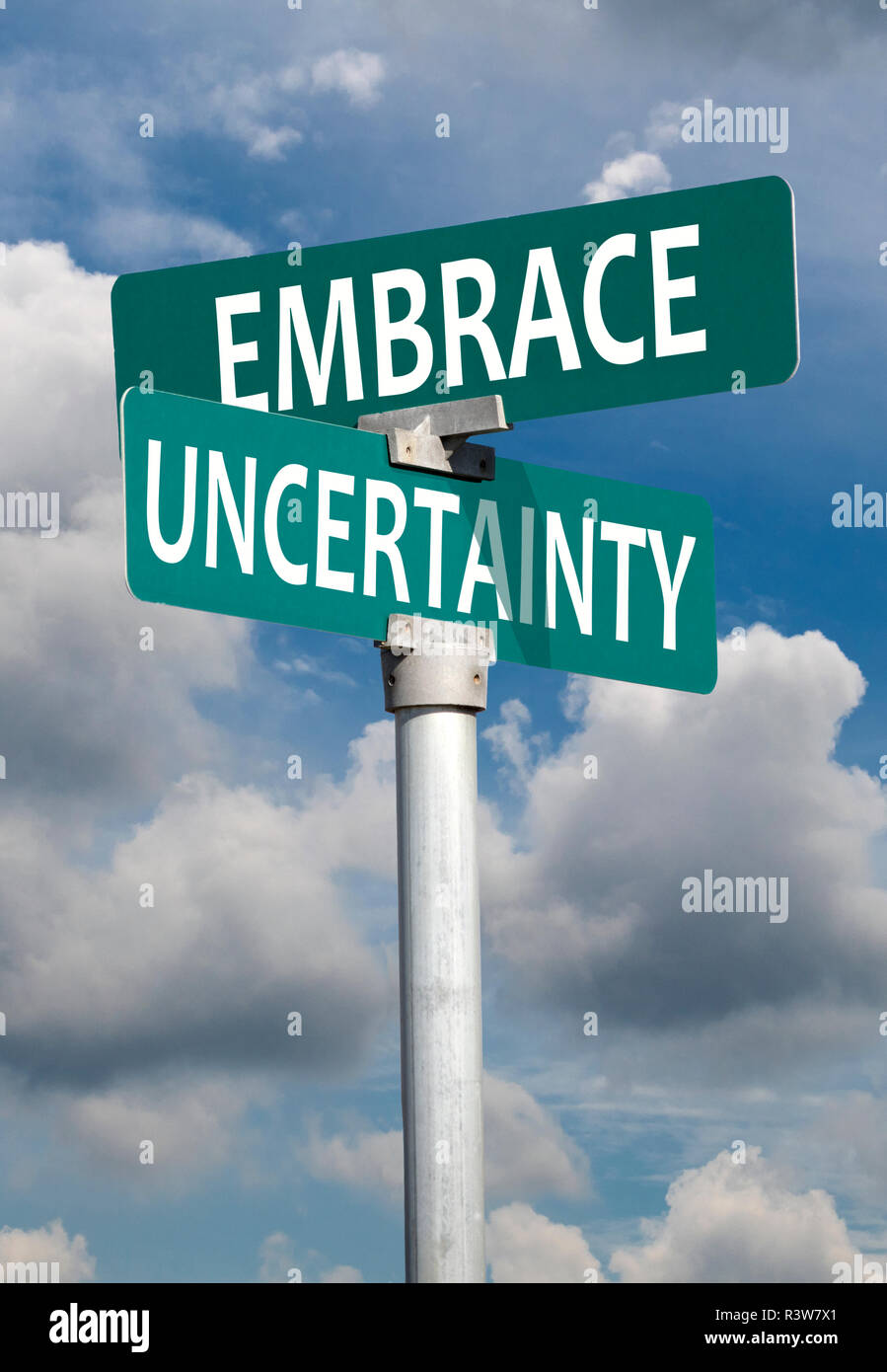 Embrace uncertainty hi-res stock photography and images - Alamy