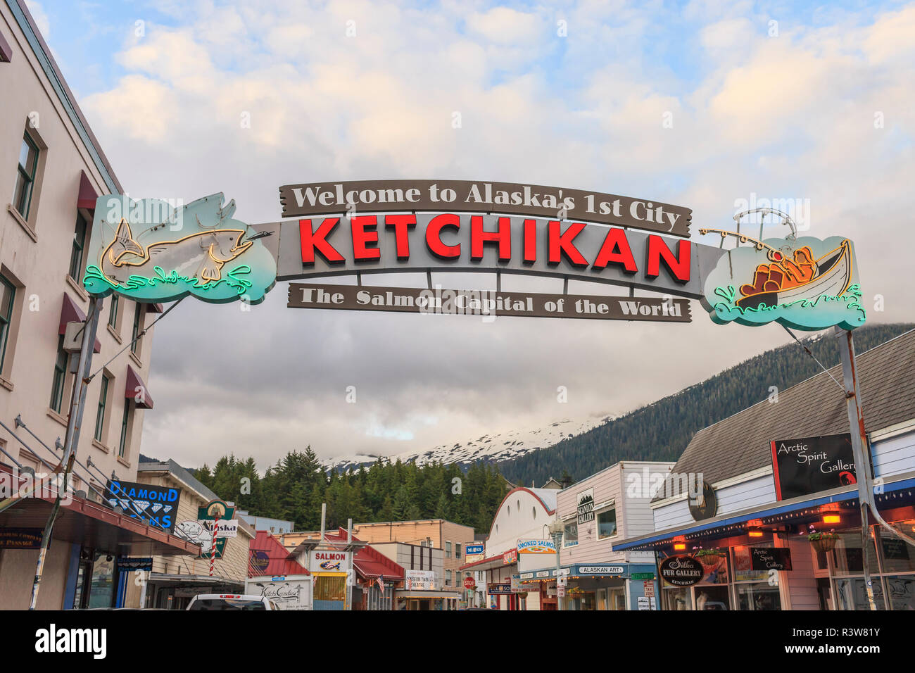 Ketchikan, Alaska, Inside Passage Stock Photo