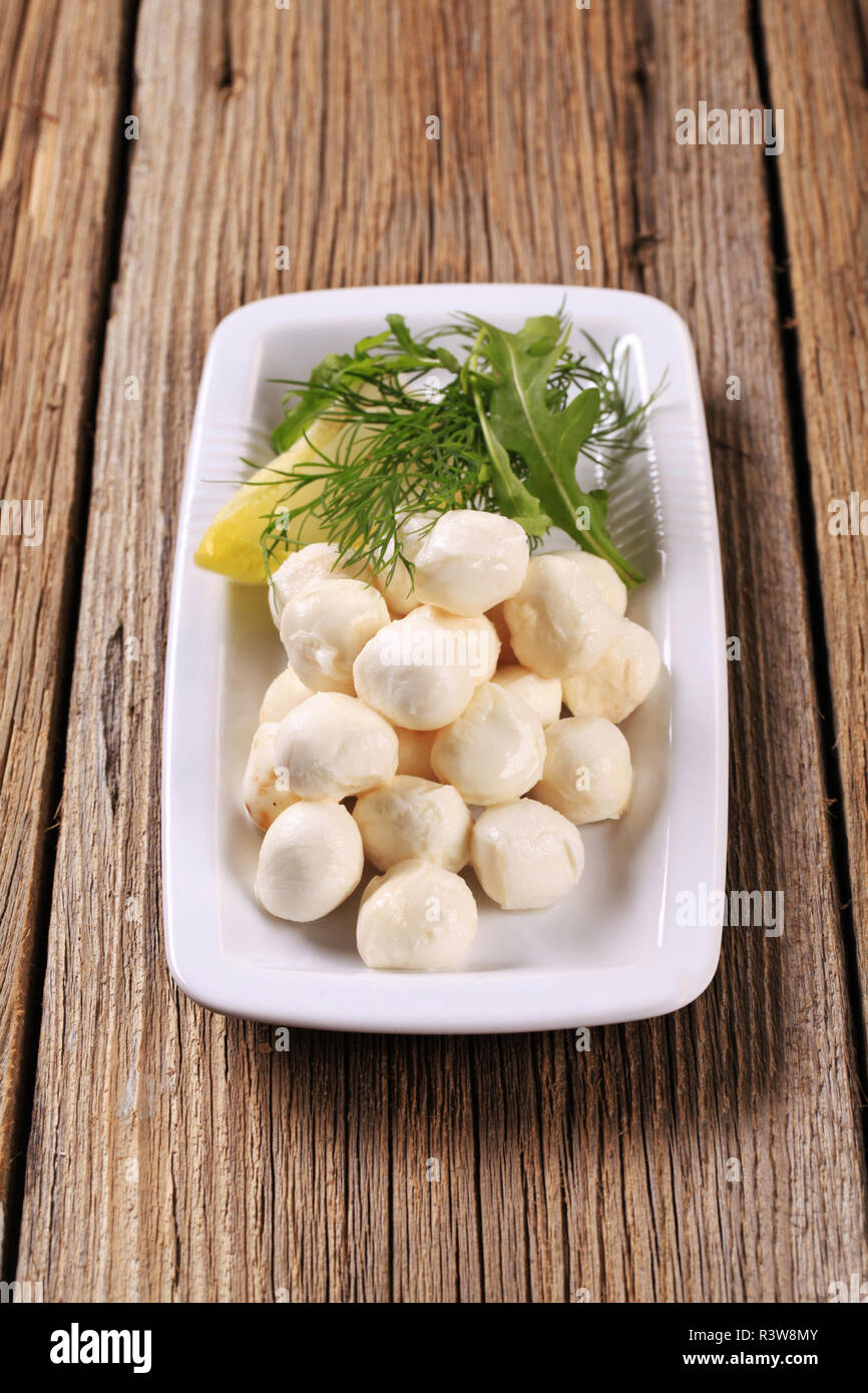 Fresh mozzarella cheese balls Stock Photo Alamy