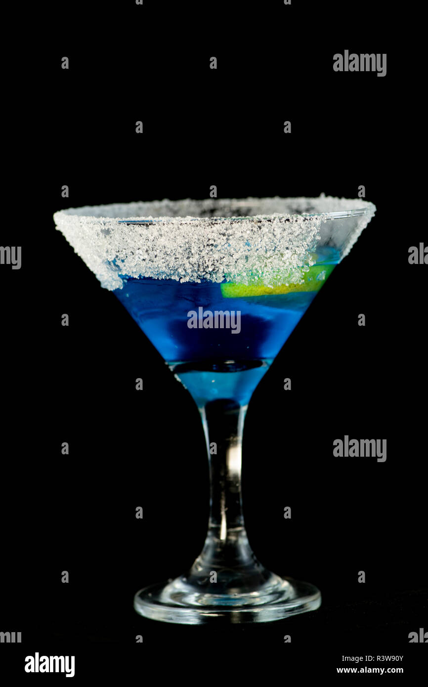 Glasses With Blue Green And Red Kamikaze Glamorous Drinks Mixed