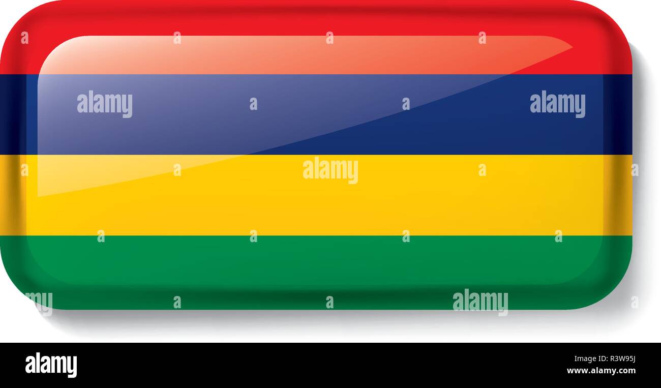 Mauritius flag, vector illustration on a white background Stock Vector ...
