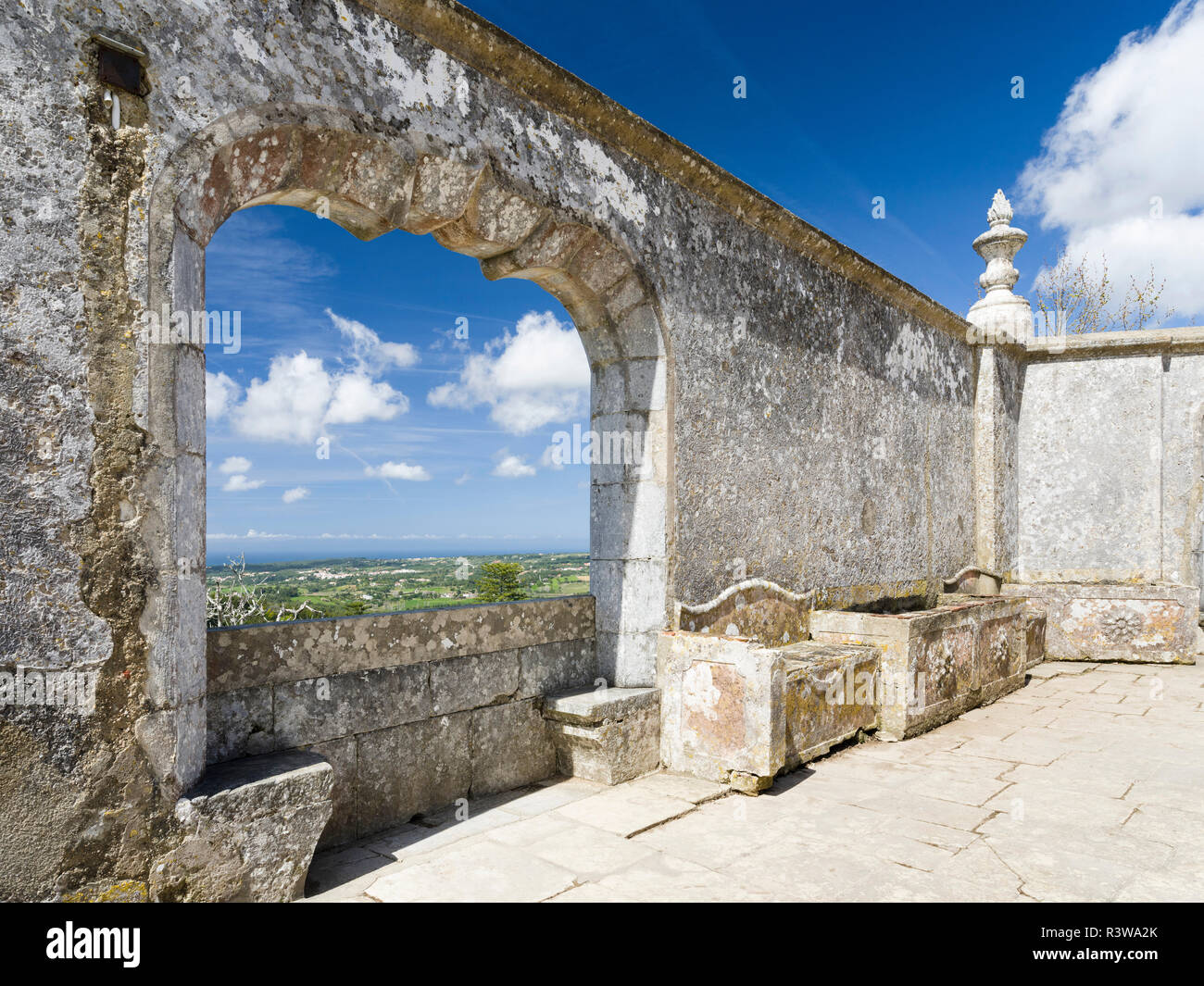Palacio Nacional de Sintra, near Lisbon, part of UNESCO. View of the surroundings. Southern Europe, Portugal Stock Photo