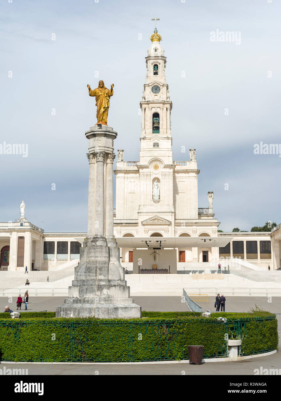 The Basilica of Our Lady of Fatima Rosary. Fatima, a place of pilgrimage. Portugal. Stock Photo