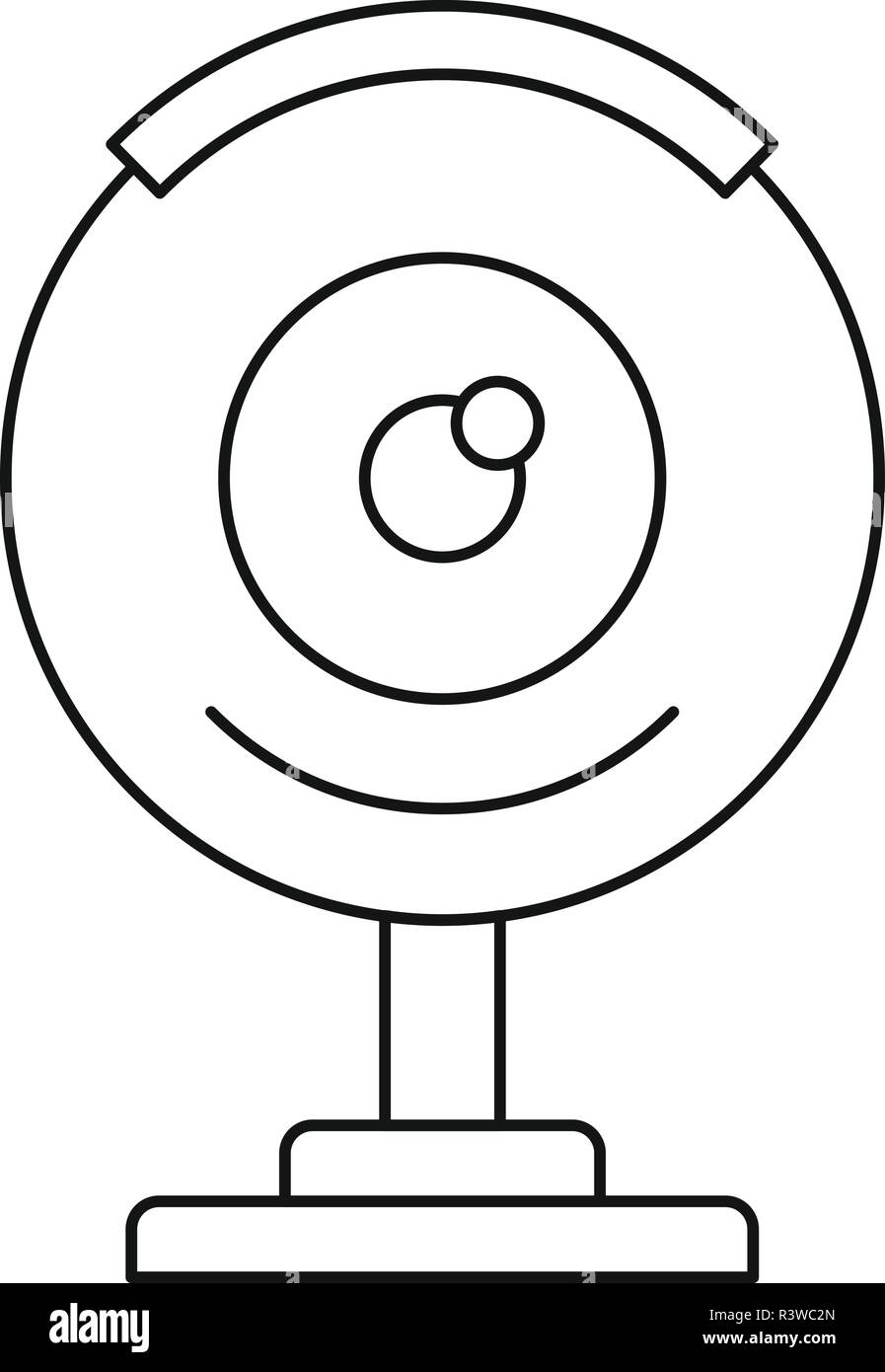 Web camera icon. Outline web camera vector icon for web design isolated ...