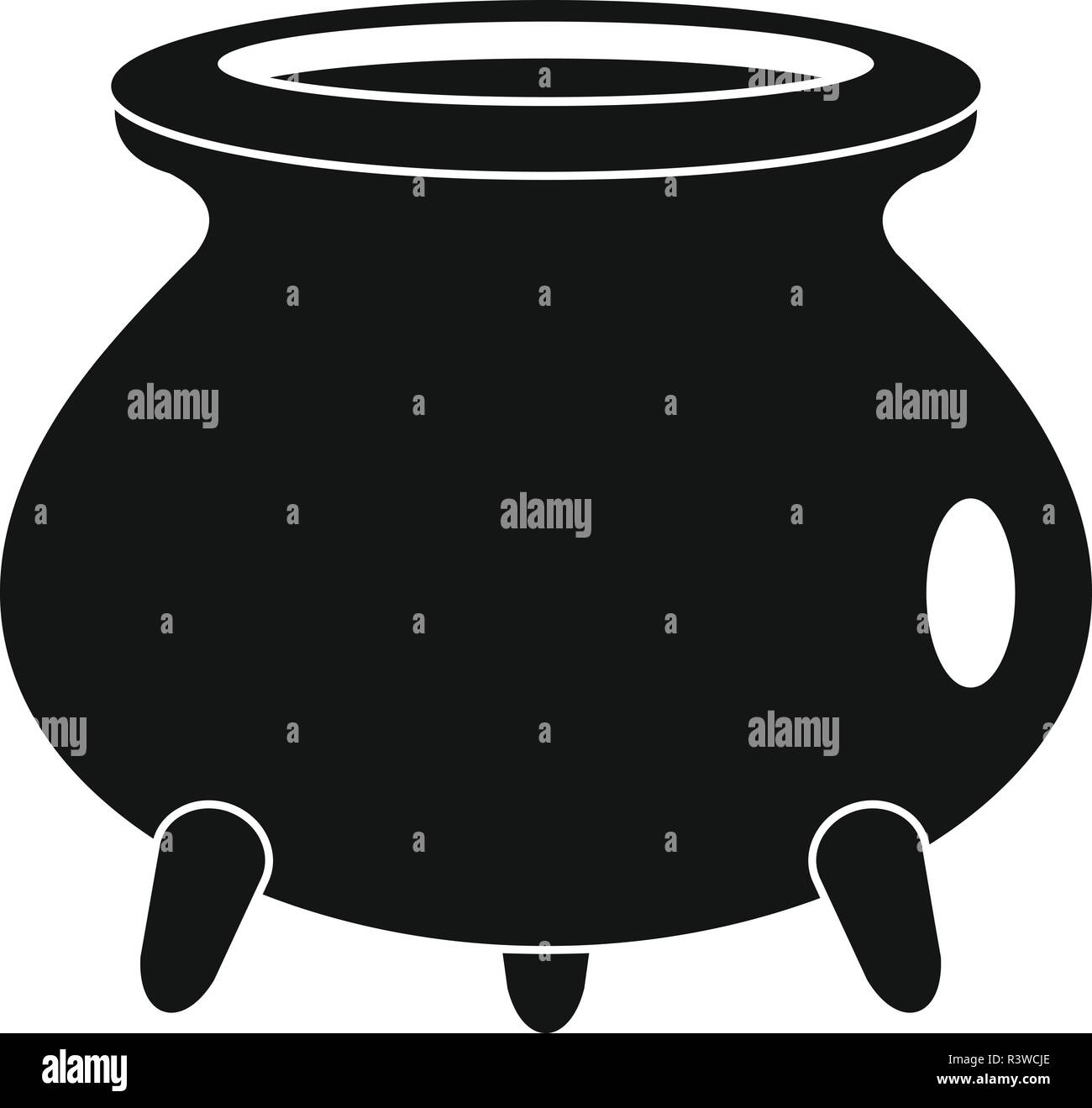 Retro cauldron icon. Simple illustration of retro cauldron vector icon