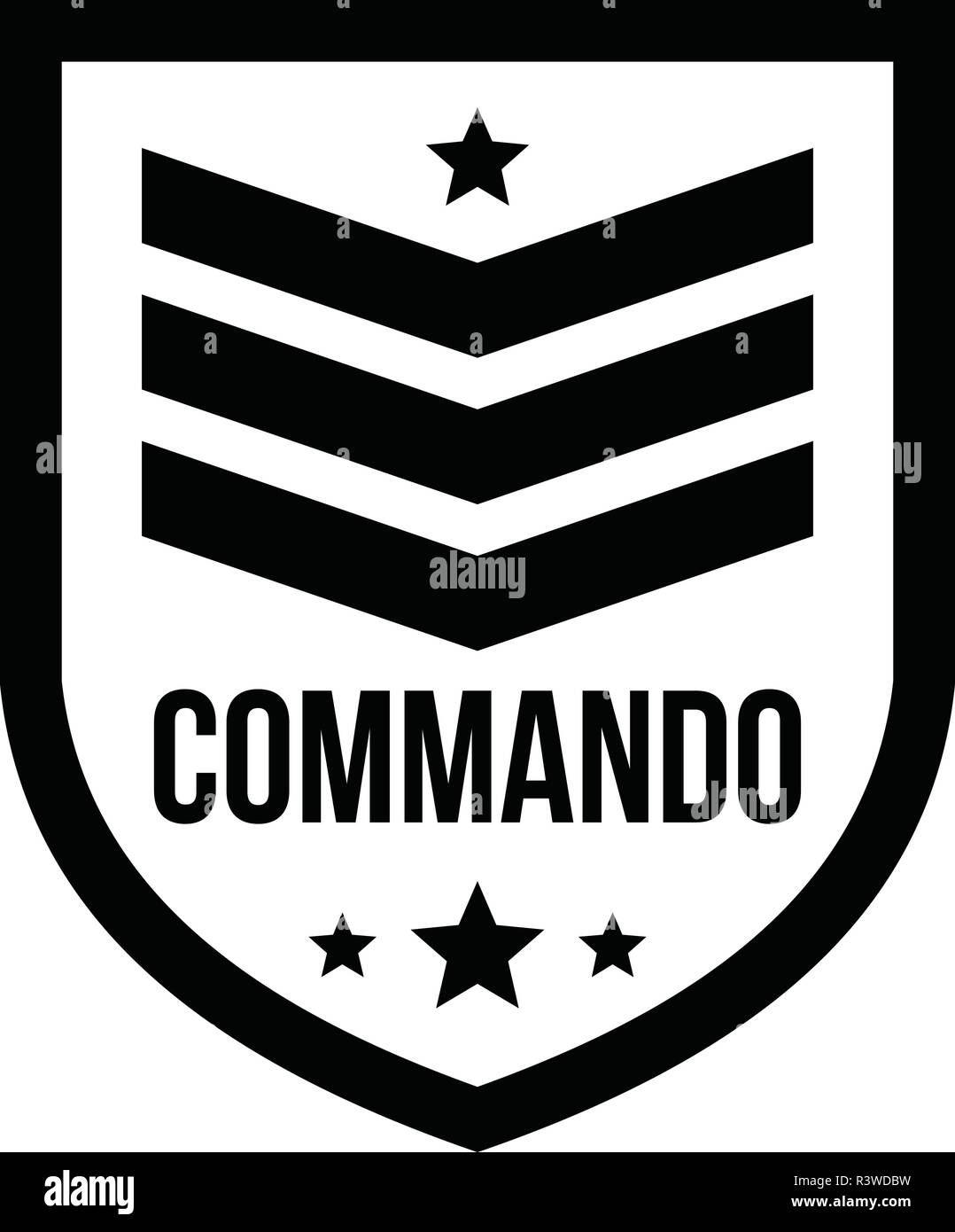 Commando Badge Logo Simple Illustration Of Commando Badge Vector Logo For Web Design Isolated On White Background Stock Vector Image Art Alamy